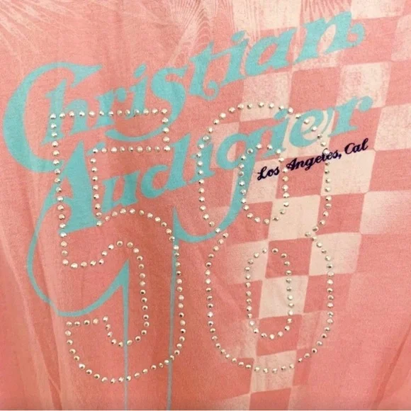 Christian Audigier/Ed Hardy Melon Garage Parts Checkered Racer Tunic/Tee NWT LG - Picture 4 of 6